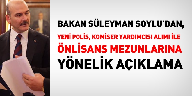 'Haziran'da lise mezunu 2500 polis memuru alacağız'