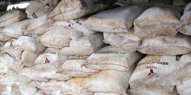 Bingöl'de 1 ton amonyum nitrat ele geçirildi