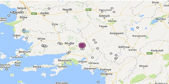 Muğla'da 5 büyüklüğünde deprem