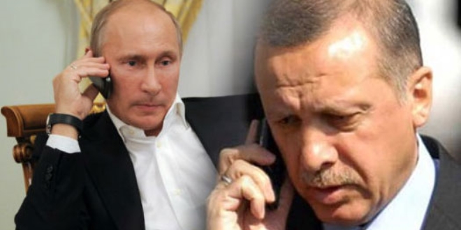 Erdoan ve Putin telefonda grt