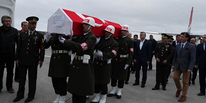 Şehit hakim Alan'ın naaşı Samsun'a getirildi