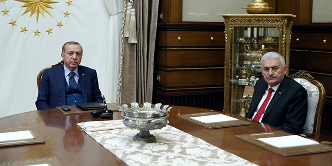 Erdo�an, Binali Y�ld�r�m g�r��mesi sona erdi