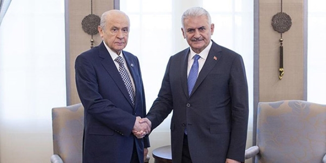 Yıldırım-Bahçeli görüşmesi sona erdi