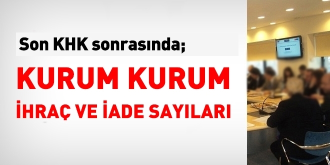 Son KHK sonrasında toplam ihraç sayısı 102 bin oldu
