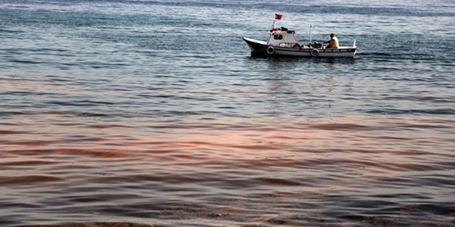 Marmara Denizi turuncuya büründü
