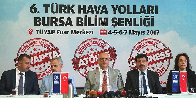 THY 6. Bursa Bilim Şenliği'nde 150 deney yapılacak