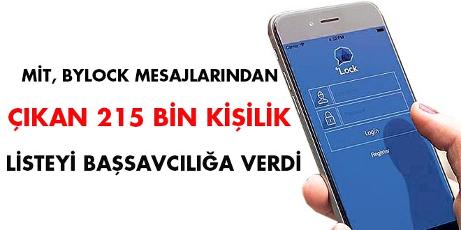 MİT, 215 bin kişilik listeyi Başsavcılığa verdi