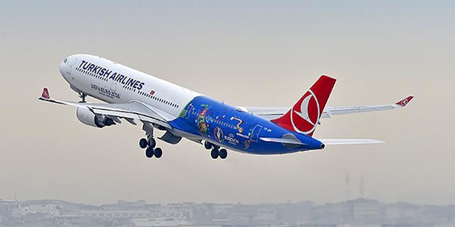THY uçağına Avrupa Ligi'ne özel tasarım