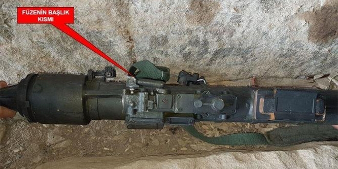 Şırnak'ta Rus menşeli hava savunma füzesi ele geçirildi