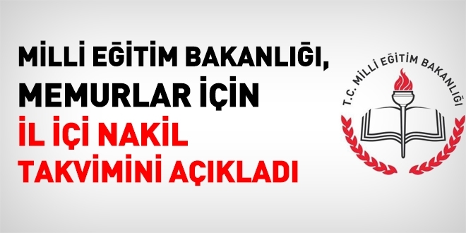 MEB'den öğretmen dışındaki personelin il içi yer değiştirme duyurusu