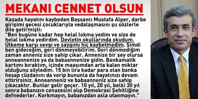 Başsavcı Alper, FETÖ ile mücadelede simge isim oldu