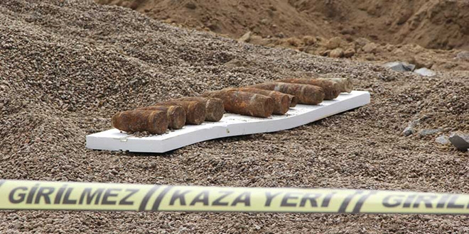 Manisa'da topraa gml top mermileri bulundu