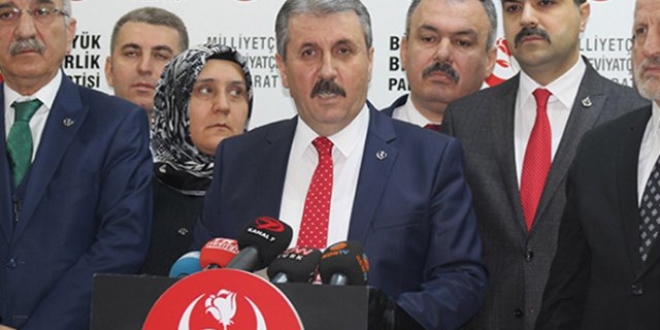 BBP Genel Başkanı Destici, Erdoğan'ı tebrik etti