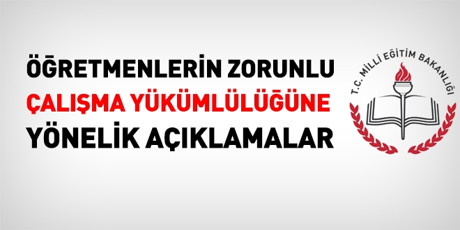 MEB'den zorunlu çalışma yükümlülüğü açıklamaları