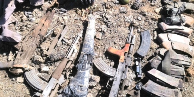 Elazığ'da terör örgütüne ait mühimmat ele geçirildi