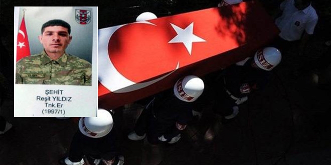 Şehit Tankçı Er Yıldız için tören düzenlendi