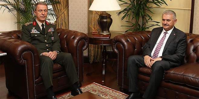 Başbakan Yıldırım, Orgeneral Akar'ı kabul etti
