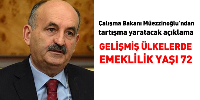 Müezzinoğlu: Gelişmiş ülkelerde emeklilik yaşı 72