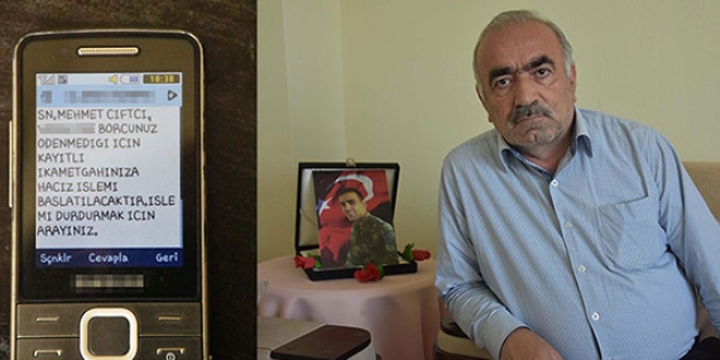 Bakan'dan şehit Çiftçi'nin telefon borcu konusunda talimat