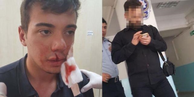 Trafikte öğretmenden öğrenciye dayak
