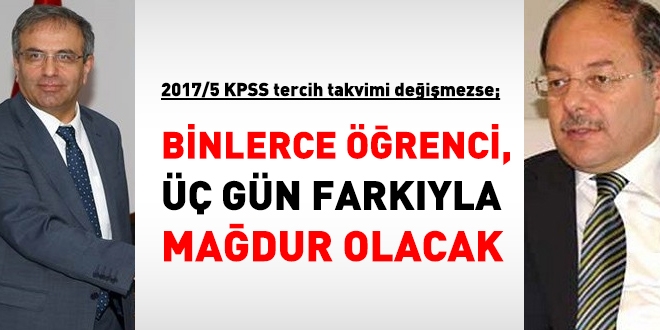 Binlerce öğrenci, 3 günle, 2017/5 KPSS tercihlerini kaçıracak