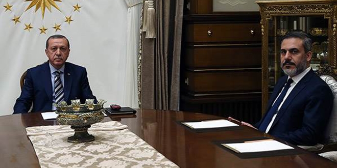 Erdoğan, MİT Müsteşarı Fidan'ı kabul etti