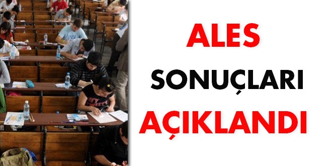 ALES sonuçları açıklandı
