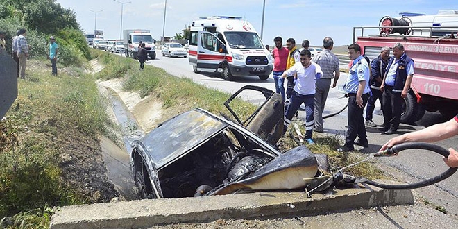 orum'da trafik kazas: 4 l, 1 yaral