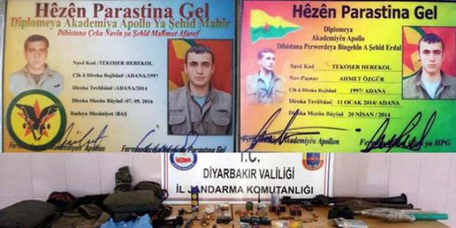 Askerleri gören teröristler kimliklerini bırakıp kaçtı
