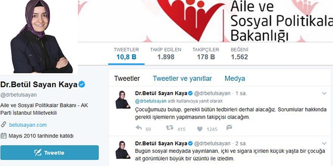 Bakan Kaya'dan 'içki içirilen çocuk' açıklaması