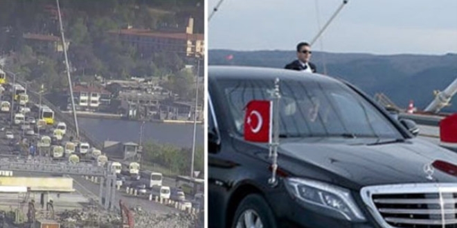 Erdoğan, 15 Temmuz Anıtı için köprüde inceleme yaptı