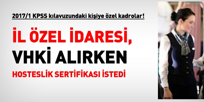 2017/1 KPSS kılavuzundaki kişiye özel kadrolar