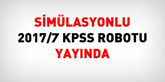 2017/7 simülasyonlu KPSS Robotu yayında