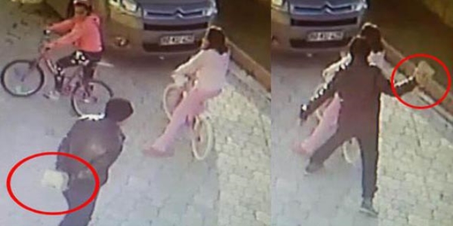 9 yaşındaki kızın başına parke taşıyla vurup kaçtı