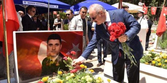 Mersin'de şehitlik doldu taştı