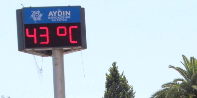 Aydn'da termometreler 45 dereceyi grd