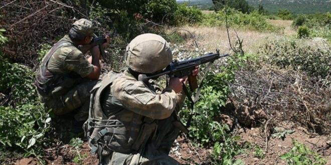Şantiyeye saldıran teröristler etkisiz hale getirildi