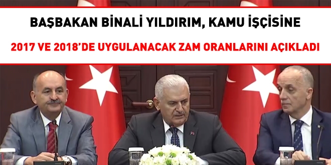 Başbakan, işçi maaşlarına yapılan zam oranlarını açıkladı