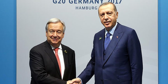 Erdoan G20'de Guterres ile grt