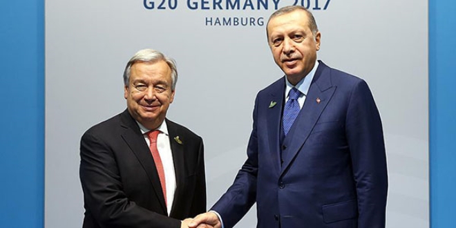 Erdoğan G20'de Guterres ile görüştü