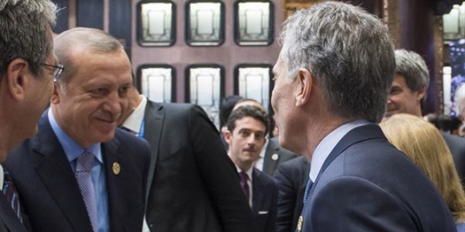 Erdoğan Arjantin Devlet Başkanı ile bir araya geldi