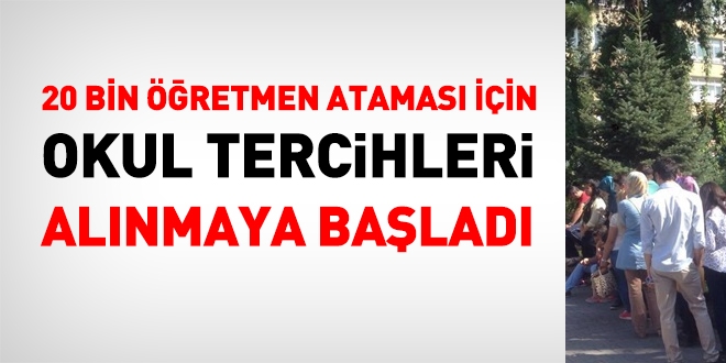 20 bin sözleşmeli öğretmenlik için okul tercihleri başladı