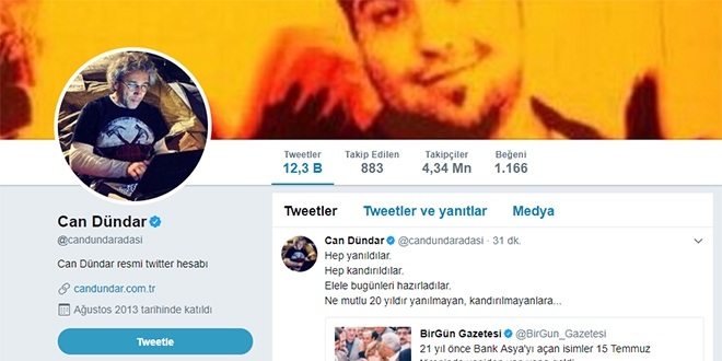 Can Dündar'ın sosyal medya hesabı neden kapatılmıyor?