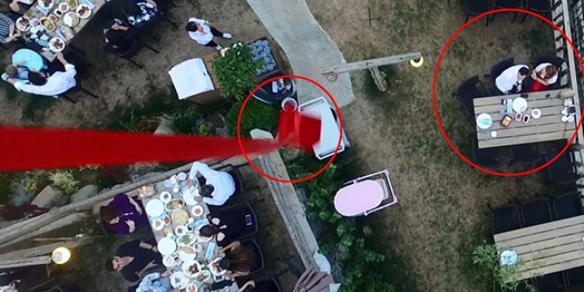 Drone'un getirdiği yüzükle evlenme teklif etti