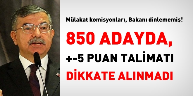 MEB'in kurduğu mülakat komisyonları, Bakan Yılmaz'ı dinlememiş!