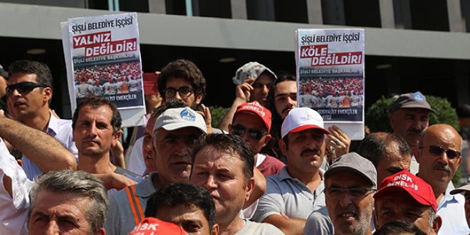 Şişli Belediyesi önündeki eylem sürüyor