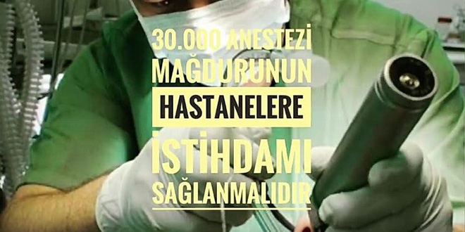 Anestezi teknikerlerinden kadro talebi