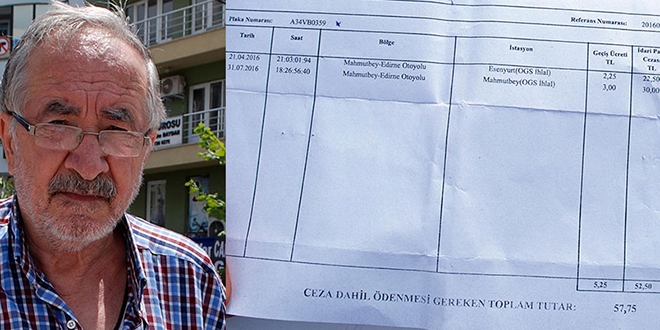 Olmayan otomobiline HGS/OGS cezası geldi