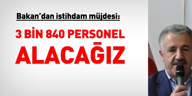 PTT'ye 2500, Demiryolları'na 700 ve KGM'ye 640 kişi alınacak