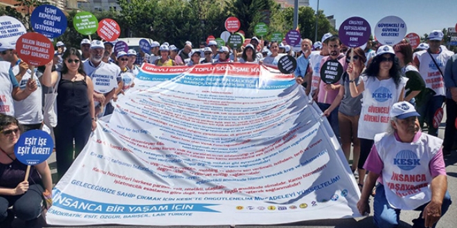 KESK'ten toplu sözleşme protestosu